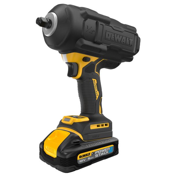 Masina de insurubat cu impact DeWalt DCF961H2G, patrat 1/2", strangere maxim 1626 Nm, cu 2 acumulatori Powerstack tip G 18V / 5.0Ah si incarcator in insert pentru sertare