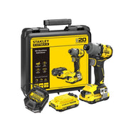 Masina de insurubat cu impact Stanley Fatmax SFMCF830D2K, 18V/2.0Ah, cuplu maxim 203 Nm, 2 acumulatori, incarcator si valiza de transport