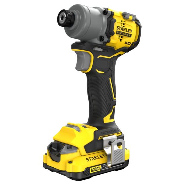 Masina de insurubat cu impact Stanley Fatmax SFMCF830D2K, 18V/2.0Ah, cuplu maxim 203 Nm, 2 acumulatori, incarcator si valiza de transport