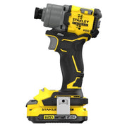 Masina de insurubat cu impact Stanley Fatmax SFMCF830D2K, 18V/2.0Ah, cuplu maxim 203 Nm, 2 acumulatori, incarcator si valiza de transport