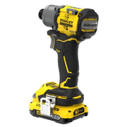 Masina de insurubat cu impact Stanley Fatmax SFMCF830D2K, 18V/2.0Ah, cuplu maxim 203 Nm, 2 acumulatori, incarcator si valiza de transport