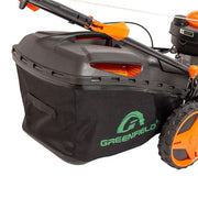 Masina de tuns gazonul cu autopropulsie Greenfield G-MTG511ARW-T8, 4. 4 cp, benzina, 173 cmᶟ, 50 cm , 7 trepte taiere, 60 l sac colector
