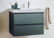 Mobilier baie cu două sertare și lavoar pe dreapta, Roca Ona, Matt Green, 80 cm, A851690513