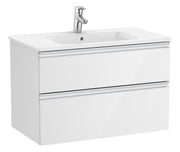 Mobilier baie cu două sertare şi lavoar, Roca The Gap, 80 cm