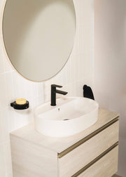 Mobilier baie cu două sertare pentru lavoar pe blat, Roca The Gap, 60 cm, Glossy White