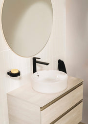 Mobilier baie cu două sertare pentru lavoar pe blat, Roca The Gap, 60 cm, Glossy White