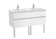 Mobilier baie cu patru sertare și lavoar dublu, Roca The Gap, 120 cm