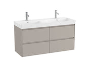 Mobilier baie cu patru sertare și lavoar dublu Roca Ona, Sand Grey, 120 cm, A851694510