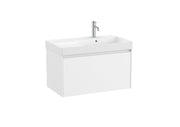 Mobilier baie cu un sertar și lavoar pe dreapta, Roca Ona, Matt White, 80 cm, A851719509