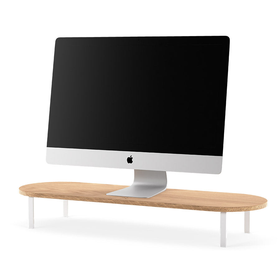 Cumpara Stand Woodcessories pentru monitor Oak/White de la Mesterul Minune
