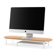 Cumpara Stand cu raft Woodcessories pentru monitor Oak/White de la Mesterul Minune