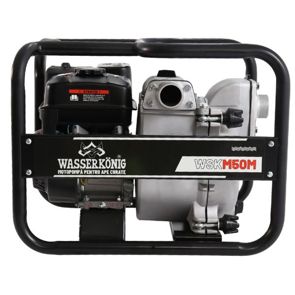 Motopompa 2" pentru apa cu namol Wasserkonig WSKM50M, maxim 35 m³/ora , inaltime refulare max 25 m, motor euro V, benzina, putere 7 CP