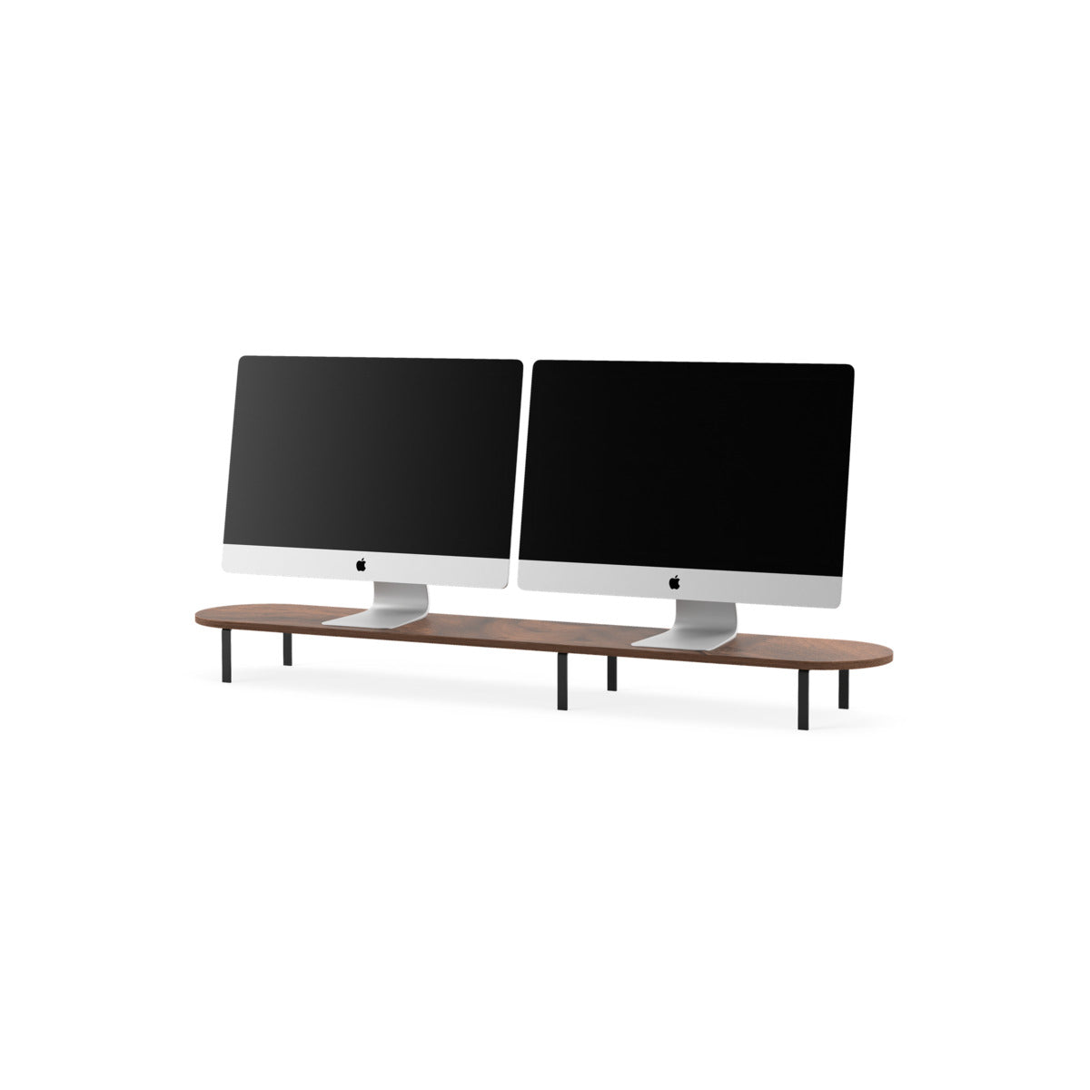 Cumpara Stand dublu Woodcessories pentru monitor Walnut/Black de la Mesterul Minune