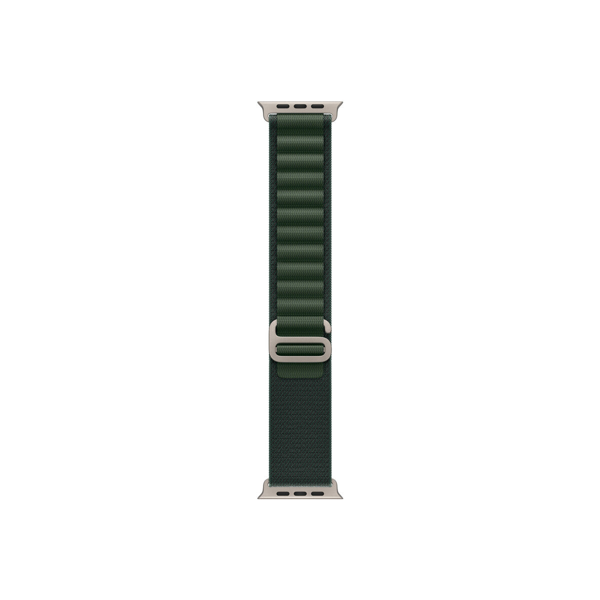 Cumpara Curea Apple pentru Apple Watch 49mm Dark Green Alpine Loop, Large, Natural Titanium Finish de la Mesterul Minune