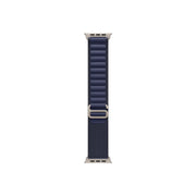 Cumpara Curea Apple pentru Apple Watch 49mm Navy Alpine Loop, Medium, Natural Titanium Finish de la Mesterul Minune