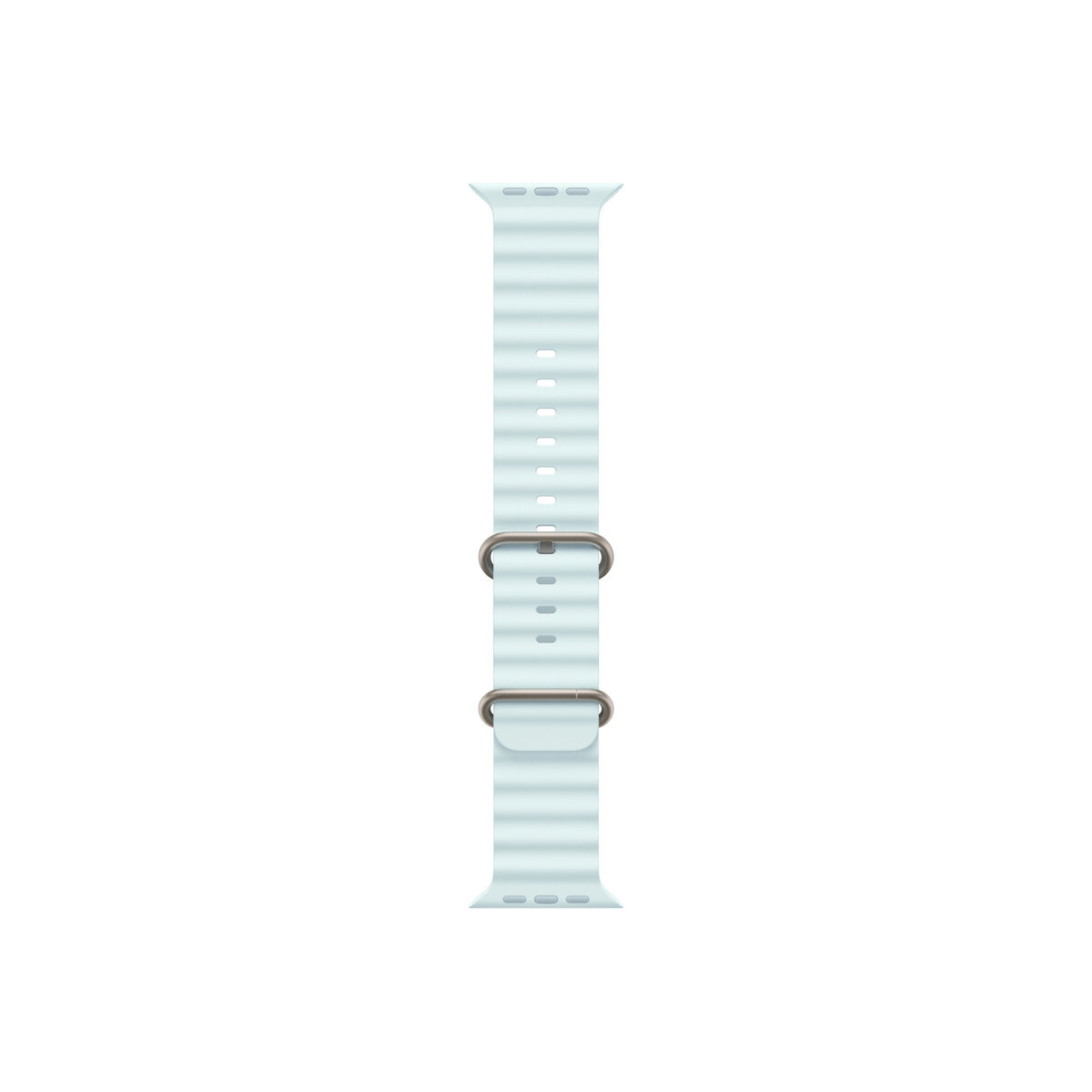 Cumpara Curea Apple pentru Apple Watch 49mm Ice Blue Ocean Band, Natural Titanium Finish de la Mesterul Minune