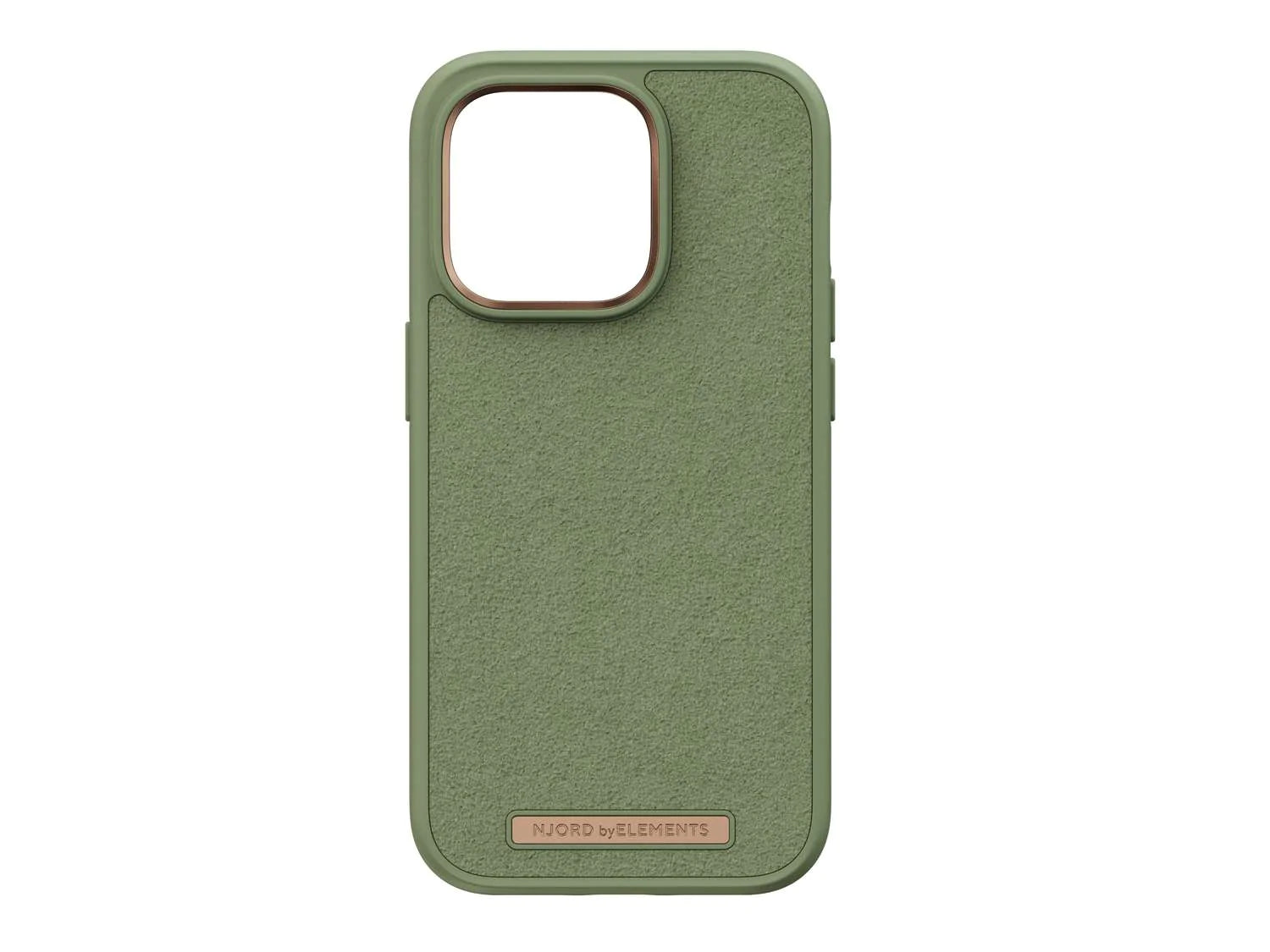 Cumpara Husa de protectie Njord Suede Comfort+ pentru iPhone 14 Pro, Olive de la Mesterul Minune