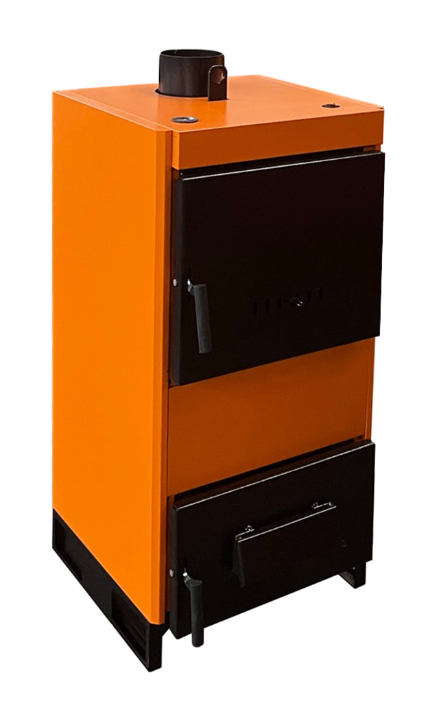 Pachet Centrala pe combustibil solid Fiama W 25 kW, Cos inox, Calorifere aluminiu Fornello Alvo, Boiler Termoelectric, Vas Expansune, Pompa si Fitinguri Montaj