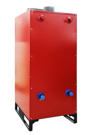 Pachet Centrala pe combustibil solid Fiama D2-40 Putere 46 kW, cu Ventilator si Automatizare, Radiatoare Otel, Boiler Termoelectric, Pompa, Vas Expansiune si Fitinguri