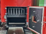 Pachet Cazan (centrala) pe combustibil solid, (lemn, carbune), Fornello Praktik 25 kW, Cos Inox, Radiatoare Otel, Boiler, Vas Expansiune, Pompa, Fitinguri Montaj