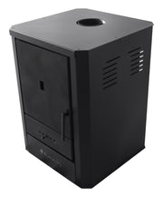 Pachet Cazan (centrala) pe lemne, brichete si carbune Fornello Rimini Black 18 kW, Teava, Radiatoare Otel, Cos Inox, Kit evacuare interior, Boiler Termoelectric, Vas Expansune, Pompa si Fitinguri Montaj