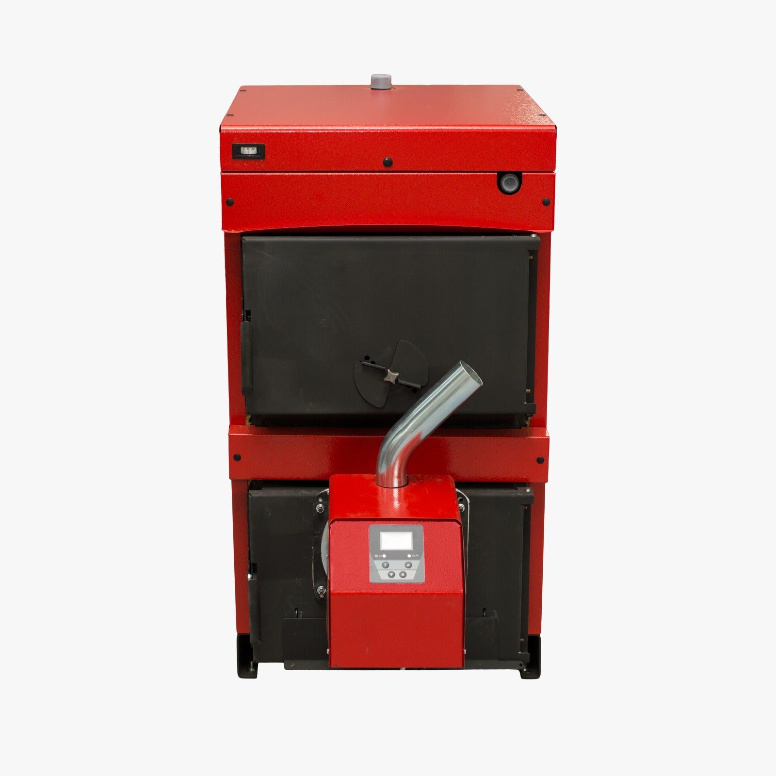 Pachet centrala mixta combustibil solid si peleti Sunsystem Burnit NWB MAX 90 KW cu arzator Peleti Pell 70 kw, snec, aprindere automata