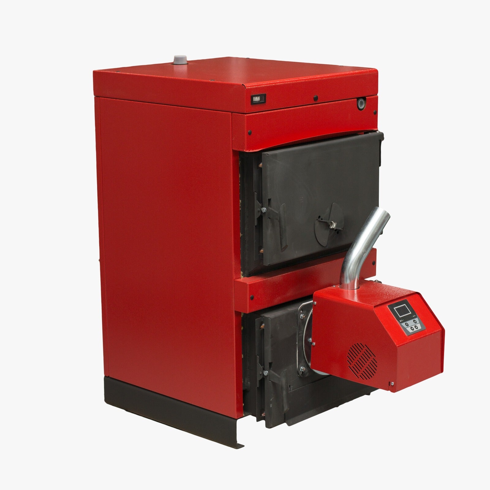 Pachet centrala mixta combustibil solid si peleti Sunsystem Burnit NWB MAX 90 KW cu arzator Peleti Pell 70 kw, snec, aprindere automata