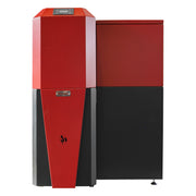 Pachet Centrala mixta Lemn/Pelet Fornello Tera 28 kW, boiler de sol, termostat, aspirator, pompa, vas expansiune, fitinguri, aprindere automanta la peleti, buncar peleti 95 kg, creuzet fonta, curatarea facila, pentru 180 mp