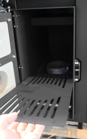 Pachet Centrala mixta Lemn/Pelet Fornello Tera 28 kW, boiler de sol, cos inox, calorifere aluminiu, termostat, aspirator, pompa, vas expansiune, fitinguri, aprindere automanta la peleti, buncar peleti 95 kg, creuzet fonta, pentru 180 mp