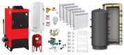 Pachet Centrala pe combustibil solid Fiama D2-25 Putere 29 kW, cu Ventilator si Automatizare, Puffer 800 litri, Calorifere aluminiu Fornello Alvo, Boiler Termoelectric, Pompa, Vas Expansiune si Fitinguri