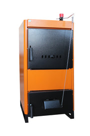 Pachet Centrala pe combustibil solid Fiama W 35 kW, Puffer 1000 litri, Boiler Termoelectric, Vas Expansune, Pompa si Fitinguri Montaj