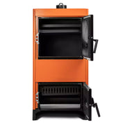 Pachet Centrala pe combustibil solid Fiama W 35 kW, Puffer 1000 litri, Cos inox, Boiler Termoelectric, Vas Expansune, Pompa si Fitinguri Montaj