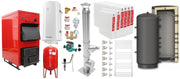 Pachet Centrala pe combustibil solid Fornello Eco Energy WB 40 kW, Puffer 1000 litri, Cos Inox, Radiatoare Otel, Boiler Termoelectric, Vas Expansune, Pompa si Fitinguri Montaj