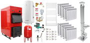Pachet Centrala pe combustibil solid Fornello Eco Energy WB 50 kW, Cos Inox, Calorifere Aluminiu Fornello Alvo, Boiler Termoelectric, Vas Expansune, Pompa si Fitinguri Montaj