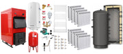 Pachet Centrala pe combustibil solid Fornello Eco Energy WB 50 kW, Puffer 1000 litri, Calorifere Aluminiu Fornello Alvo, Boiler Termoelectric, Vas Expansune, Pompa si Fitinguri Montaj