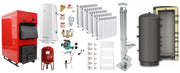 Pachet Centrala pe combustibil solid Fornello Eco Energy WB 25 kW, Puffer 800 litri, Cos Inox, Calorifere Aluminiu Fornello Alvo, Boiler Termoelectric, Vas Expansune, Pompa si Fitinguri Montaj