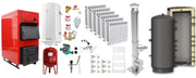 Pachet Centrala pe combustibil solid Fornello Eco Energy WB 35 kW, Puffer 1000 litri, Cos Inox, Calorifere Aluminiu Fornello Alvo, Boiler Termoelectric, Vas Expansune, Pompa si Fitinguri Montaj
