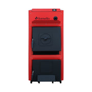 Pachet centrala pe combustibil solid Fornello T-PRO 35 kW, cos inox, radiatoare otel, boiler, vas expansiune, fitinguri si accesorii de baza