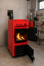 Pachet centrala pe combustibil solid Fornello T-PRO 50 kW, puffer, boiler, vas expansiune, fitinguri si accesorii de baza