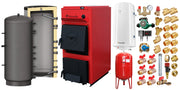 Pachet centrala pe combustibil solid Fornello T-PRO 50 kW, puffer, boiler, vas expansiune, fitinguri si accesorii de baza
