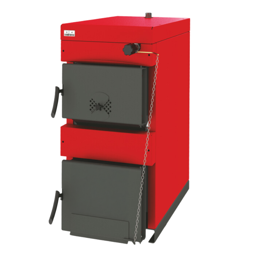 Pachet Centrala pe combustibil solid ​Sunsystem Burnit NWB 45 kW, boiler termoelectric, vas expansiune, pompa circulare, controller pompa, fitinguri montaj