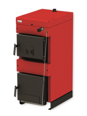 Pachet Centrala pe combustibil solid ​Sunsystem Burnit NWB 25 kW, cos inox, calorifere, boiler termoelectric, vas expansiune, pompa circulare, controller pompa, fitinguri montaj