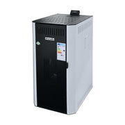 Pachet termosemineu pe peleti Fornello CALORE COMPACT 25 kW, pompa electronica, vas expansiune, arzator inox, grup de siguranta, kit evacuare 3.5 ml, termostat, aspiratior, boiler 100L, Radiatoare Aluminiu si Fitinguri montaj