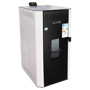 Pachet termosemineu pe peleti Fornello CALORE COMPACT 25 kW, pompa electronica, vas expansiune, arzator inox, grup de siguranta, kit evacuare 3.5 ml, termostat, aspiratior, boiler 100L, Radiatoare Aluminiu si Fitinguri montaj