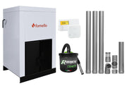 Pachet Centrala pe peleti Fornello Eco Energy 25 kW, complet echipata cu pompa, vas expansiune, automatizare, kit evacuare 3.5 ml, Termostat Salus 091FLRFV2 si Aspirator Cenusa, curatare facila, pana la 200 mp afisaj digital, arzator fonta