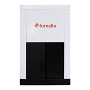 Pachet Centrala pe peleti Fornello Eco Energy 25 kW, complet echipata cu pompa, vas expansiune, automatizare, boiler, kit evacuare 3.5 ml, Termostat Salus 091FLRFV2 si Aspirator Cenusa, curatare facila, pana la 200 mp, arzator fonta