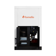 Pachet Centrala pe peleti Fornello Eco Energy 25 kW, complet echipata cu pompa, vas expansiune, automatizare, boiler, kit evacuare 3.5 ml, Termostat Salus 091FLRFV2 si Aspirator Cenusa, curatare facila, pana la 200 mp, arzator fonta