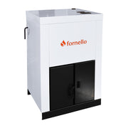 Pachet Centrala pe peleti Fornello Eco Energy 25 kW, complet echipata cu pompa, vas expansiune, automatizare, boiler, kit evacuare 3.5 ml, Termostat Salus 091FLRFV2 si Aspirator Cenusa, curatare facila, pana la 200 mp, arzator fonta
