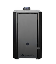 Pachet Centrala pe peleti Fornello EVA B Black 25 KW, pompa circulatie, vas expansiune, WI-FI, buncar, tiraj fortat, kit evacuare 3.5 ml, termostat, aspiratior, boiler 100L, Radiatoare otel si Fitinguri montaj
