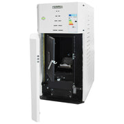 Pachet centrala pe peleti Fornello INCANTO COMPACT 35 kW, pompa electronica, vas expansiune, arzator inox, grup de siguranta, kit evacuare, termostat Salus IT500, aspiratior, sistem de curatare MECANICA a creuzetului si drumurilor de fum
